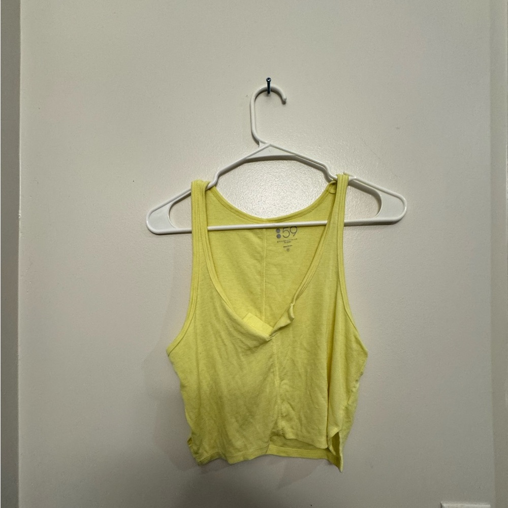 Splits 59 yellow cotton tank top